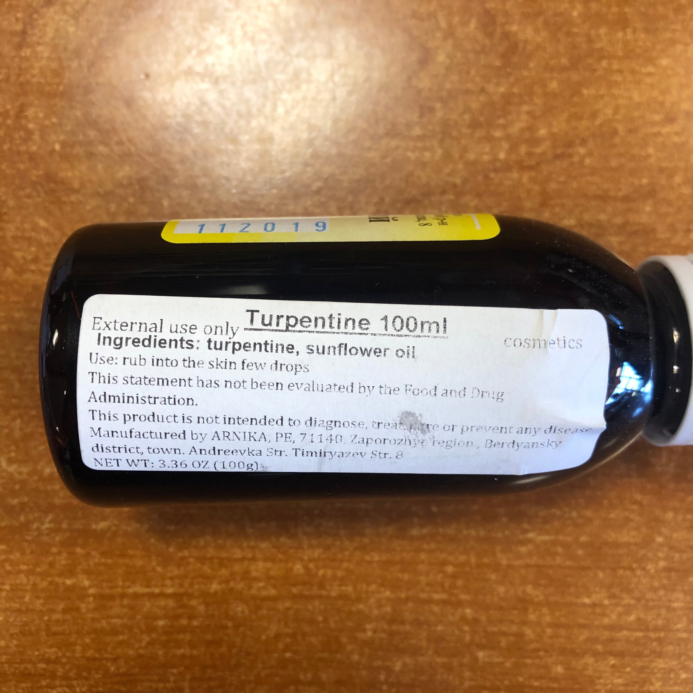 Turpentine Oil (100ml)